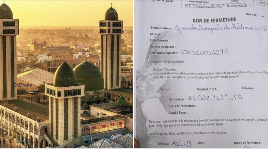 Mosquée de Médina Baye : Coupure d&rsquo;eau pour facture impayée