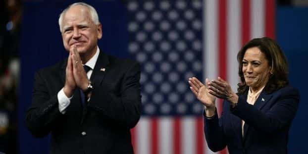 États-Unis  : Kamala Harris et son nouveau colistier Tim Walz présentent leur duo à l&rsquo;Amérique